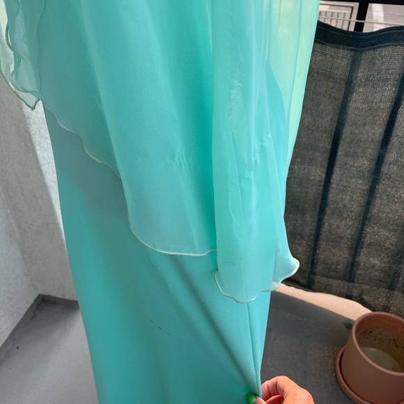 Vintage 70s green maxi dress XS - Picture 3 of 4